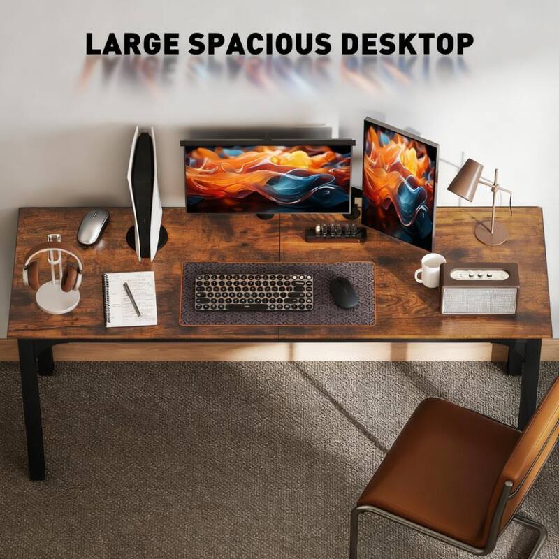 Desktop Desk with Metal Legs,Computer Desk,For Home and Office