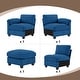 preview thumbnail 35 of 96, Modern Couduroy Modular Sectional Sofa Couch with Ottoman for Living Room