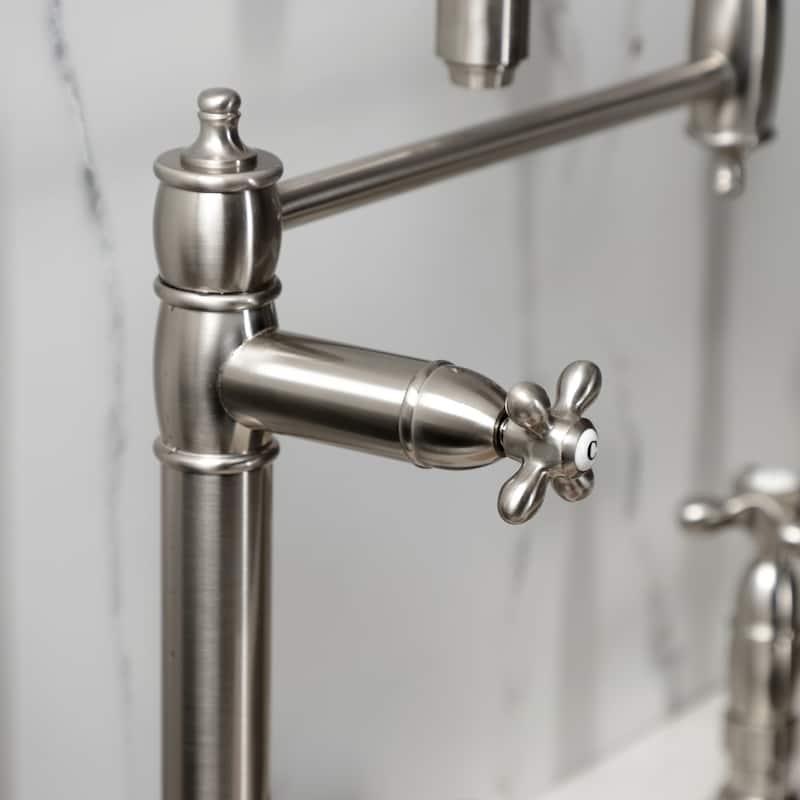 Kingston Brass Restoration Two-Handle 1-Hole Deck Mount Pot Filler Faucet