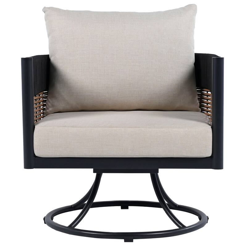 SAFAVIEH Outdoor Living Harrison Swivel Chair - 28"W x 28"D x 26"H