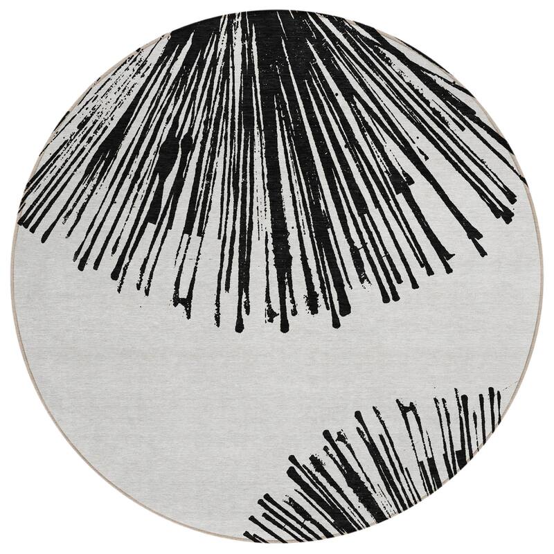 HomeRoots Abstract Transitional Rectangle Outdoor Rug