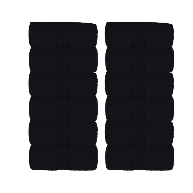 Washcloths Pack of 12 - 100% Cotton - 600 GSM Soft & Absorbent, Quick-Drying, for Beach Houses, Hotels, and Rental Properties