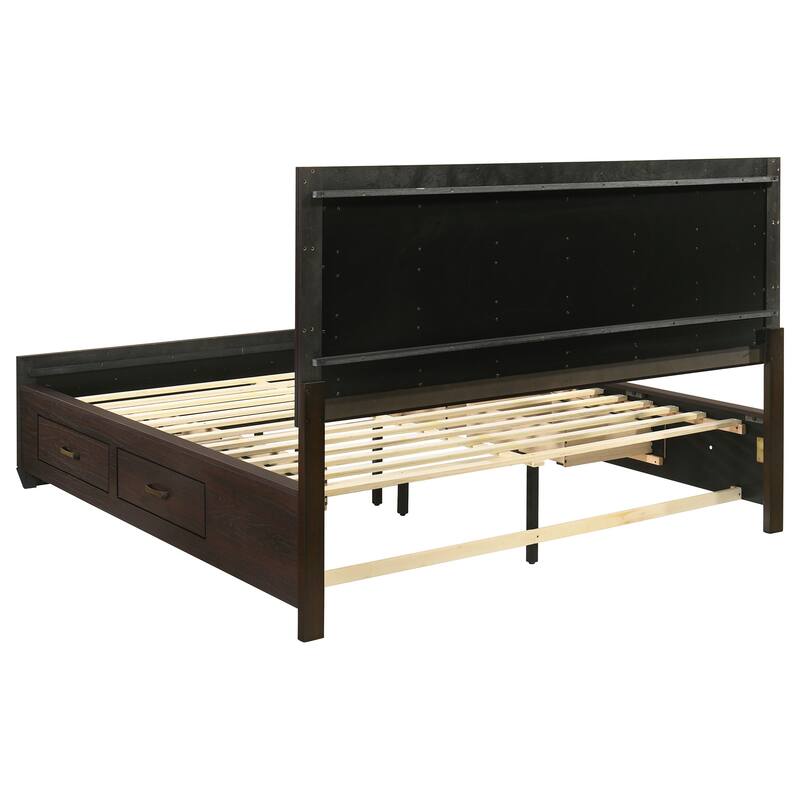 Kauffman Transitional Wood Storage Panel Bed