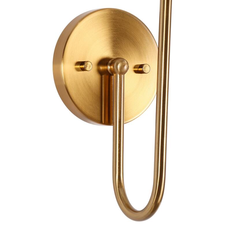 Modern Gold 1-Light Wall Sconces Glam Seeded Glass Vanity Lights - L 15.7" x W 4.7" x E 6.2"