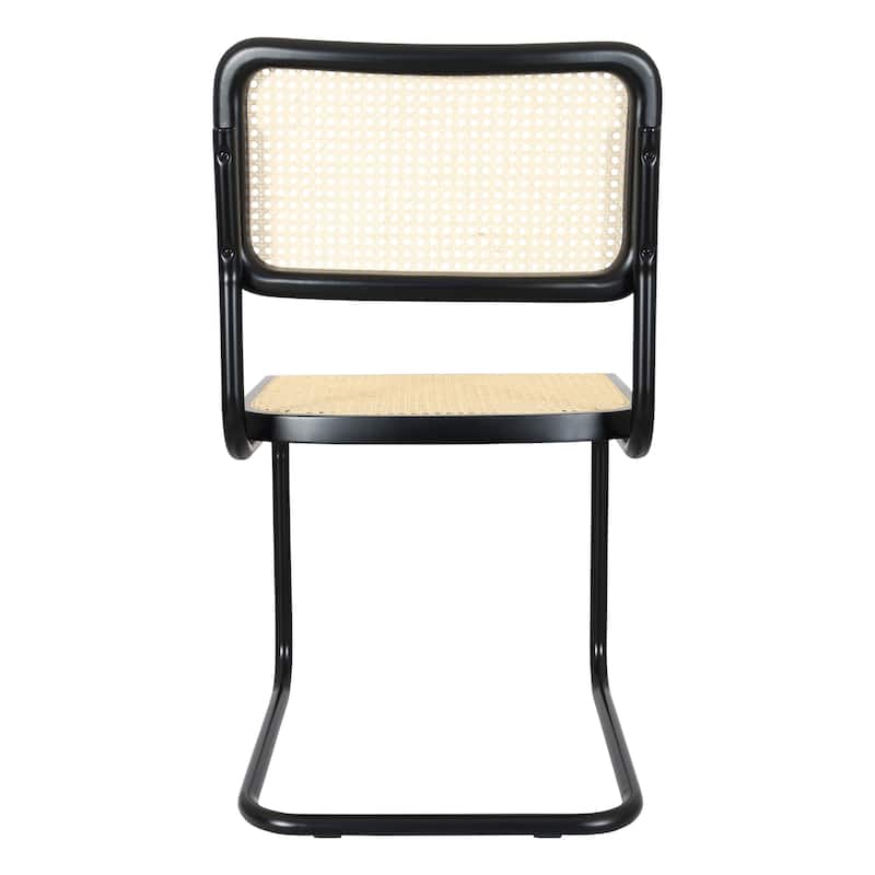 Breuer Chair Company Marcel Breuer Cesca Cane Cantilever Side Chair w/ Black Steel Frame (Various Wood & Cane Colors)