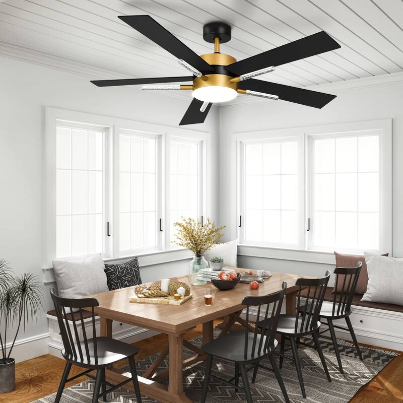 60'' 5 Blades Ceiling Fan with Lights and Remote Control