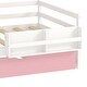 preview thumbnail 15 of 14, Twin Size Wood Platform Bed with Bookshelf, Movable Wardrobe,Built-in Trundle
