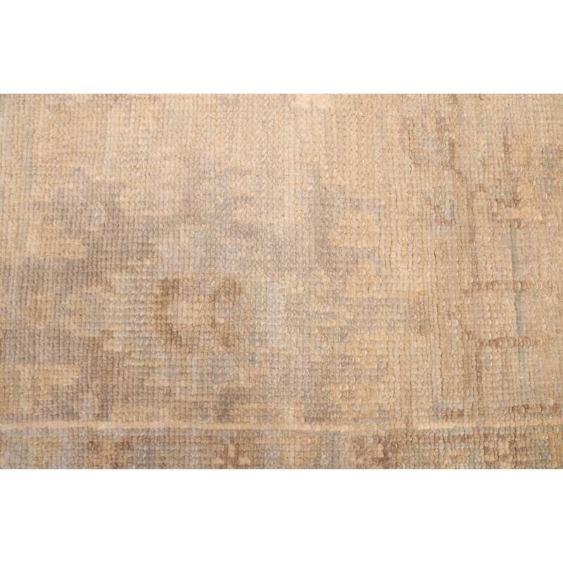 ECARPETGALLERY Hand-knotted Kavya Oushak Light Grey Wool Rug - 8'11 x 12'3