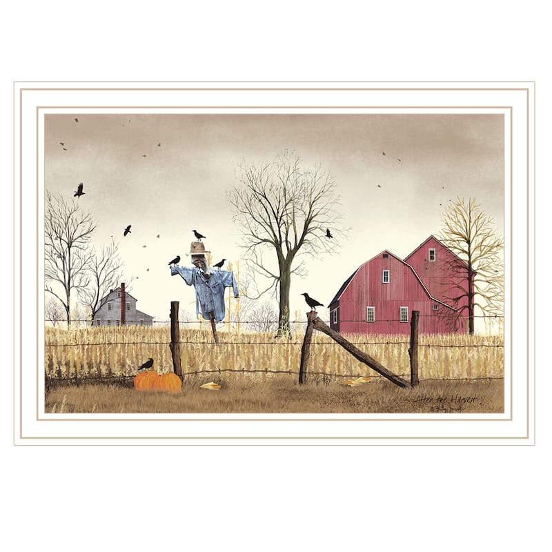 HomeRoots After the Harvest White Framed Wall Art