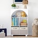 preview thumbnail 1 of 14, Kids Curve Appeal 23 in. 4 Cubby Bookcase – White with Optional Bins