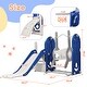preview thumbnail 4 of 25, 5 in 1 Toddler Slide and Swing Set, Indoor Outdoor Playground Set Toddler Climber Slide Playset with Basketball Hoop for Babies