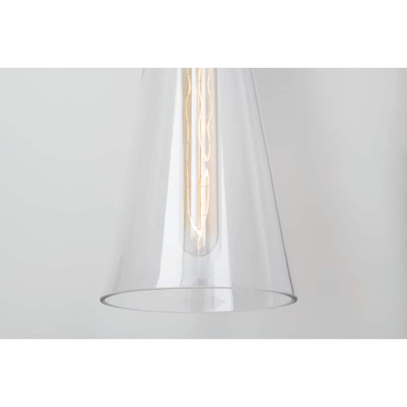 Mitzi by Hudson Valley Anya 1-light Polished Copper Pendant, Clear Glass