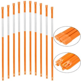 Flexible Driveway Markers 36 Orange Snow Stakes