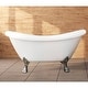 preview thumbnail 2 of 23, Daphne 59" & 69" Clawfoot Tub White or Black Acrylic Five Feet Colors