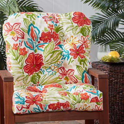 Breeze Floral 21-inch x 42-inch Outdoor Chair Cushion (Cushion Only)