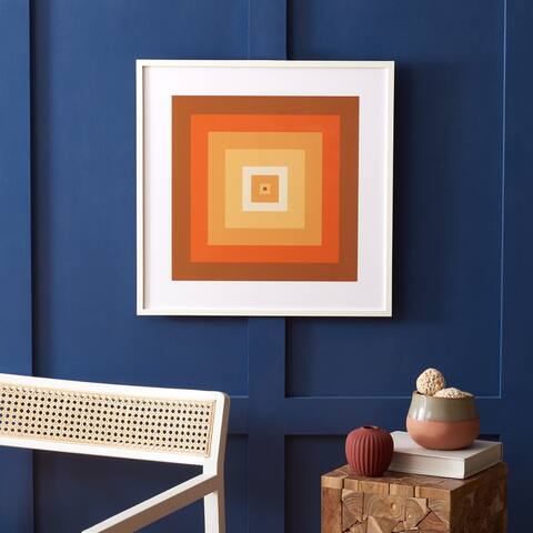 SAFAVIEH That 70's Glow 24-inch Square Framed Wall Art