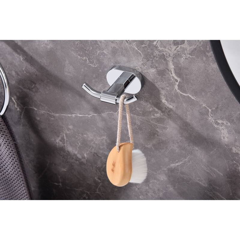 Wall Mounted 2 in 1 Towel Hook Double Robe Hook (set of 2)