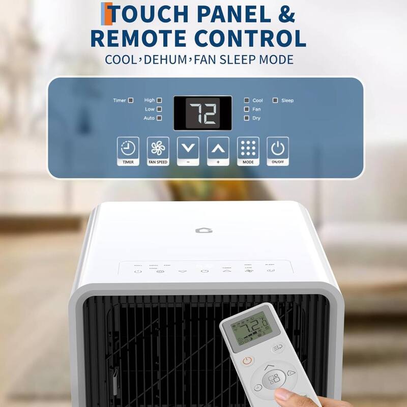 14,000 BTU Portable Air Conditioner Cools Up to 750 Sq.Ft for Large Room, Campervan, Office - N/A