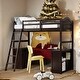 preview thumbnail 35 of 47, Artsy Twin Loft Bed with Drawers, Cabinet, Shelves and Desk, Solid Construction & Versatility galore, Health and Comfort, White Espresso