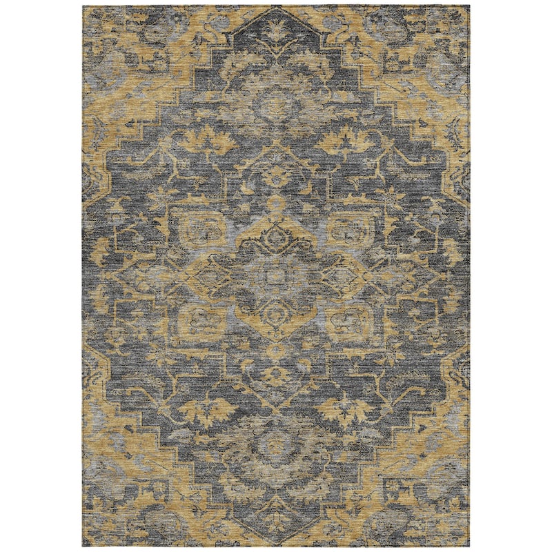 HomeRoots Oriental Traditional Rectangle Outdoor Rug