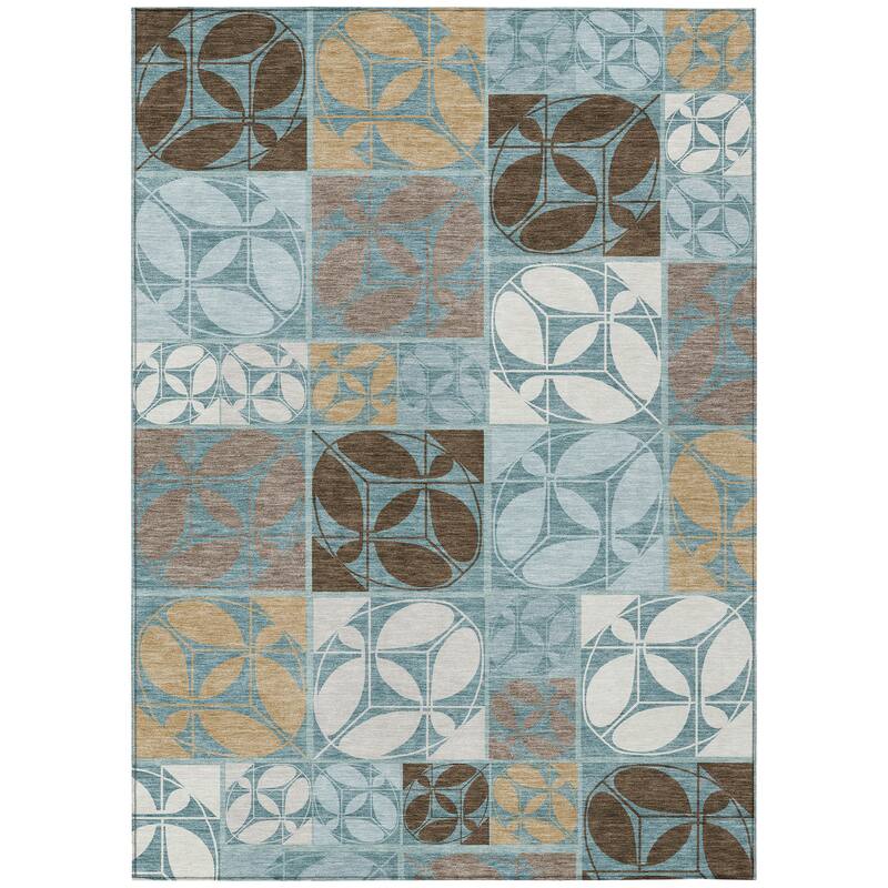 Machine Washable Indoor/ Outdoor Patch Lupton Chantille Rug