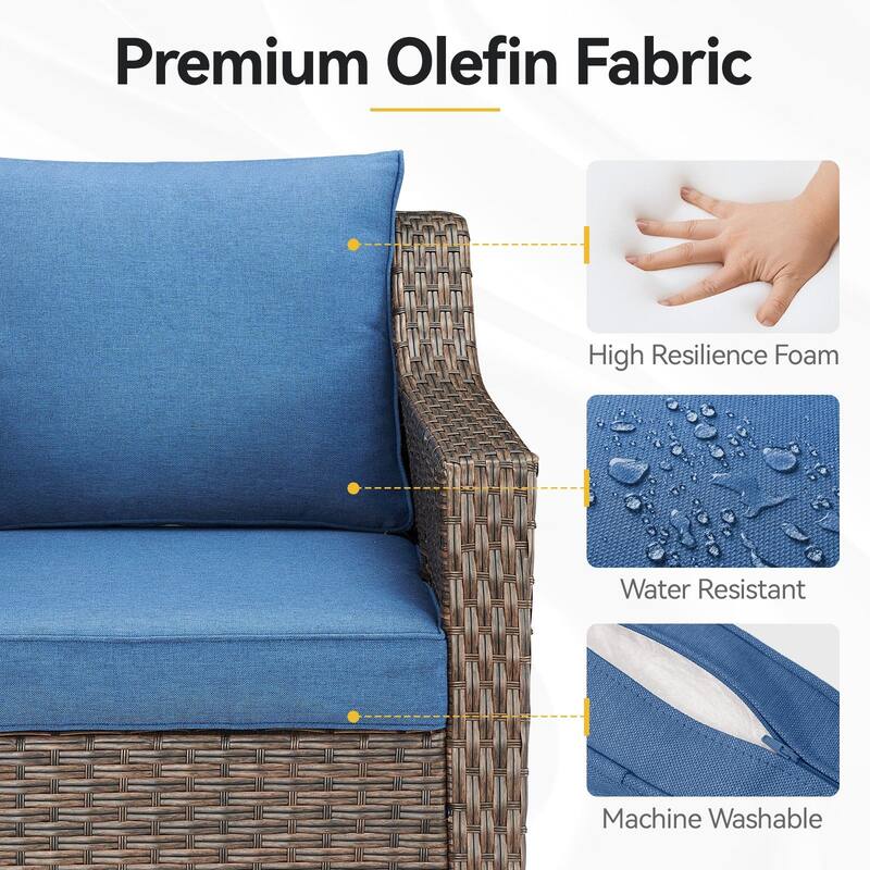 Wicker Outdoor Swivel Rocker Patio Chairs