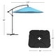 preview thumbnail 27 of 30, Pure Garden 10-Foot Offset Patio Umbrella with Square Base