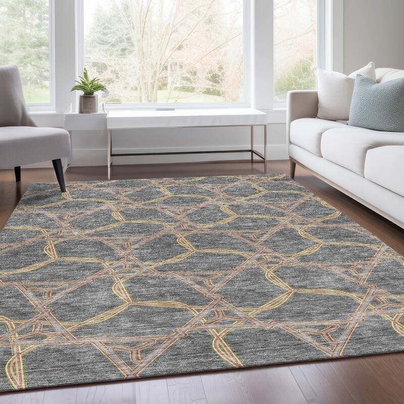 Premium Washable Super Soft Modern Tangle Mayfield Rug