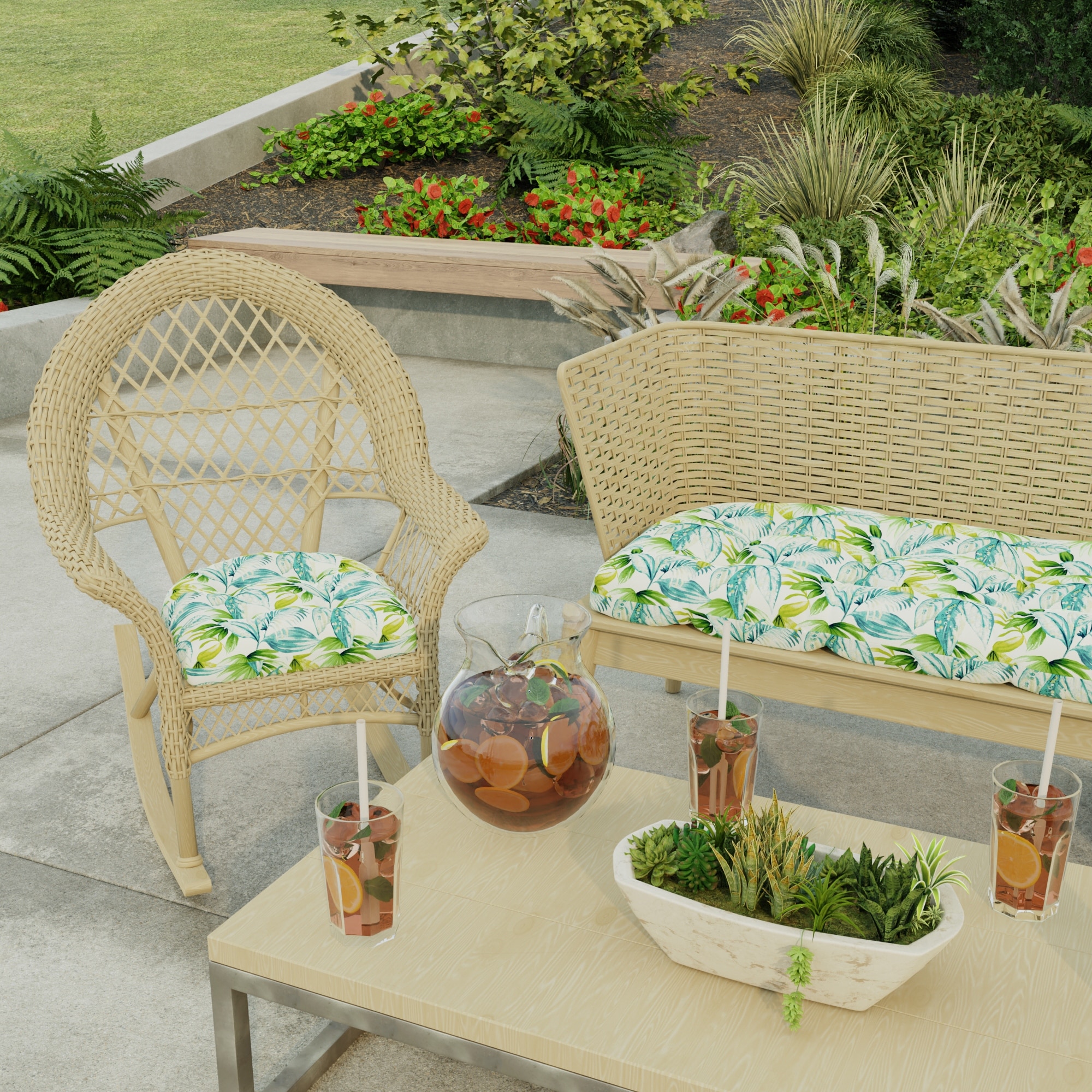 High back patio hotsell chair cushions clearance