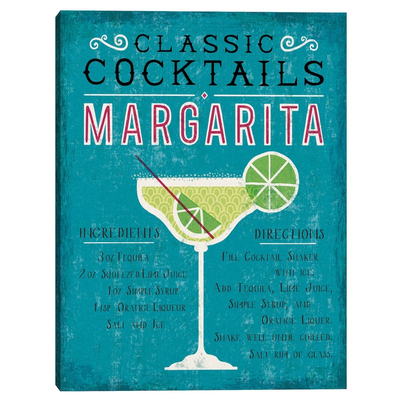 Classic Cocktails Margarita Canvas Art Print