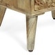 preview thumbnail 10 of 9, Lytle Boho Handcrafted Mango Wood 3 Drawer Nightstand by Christopher Knight Home