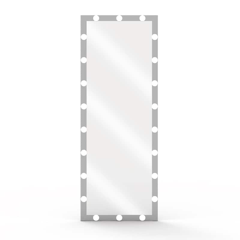 63 Inch Rectangular Framed Dimmable Wall Mounted LED Full Length Mirror