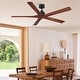 preview thumbnail 95 of 157, YUHAO SylvanAir Modern 52 in. Flush Mount Outdoor/Indoor Ceiling Fan with 3 Solid Wood Blades and DC Reversible Motor