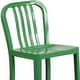 preview thumbnail 99 of 116, 2 Pack 24'' High Metal Indoor-Outdoor Counter Height Stool w/ Vertical Slat Back