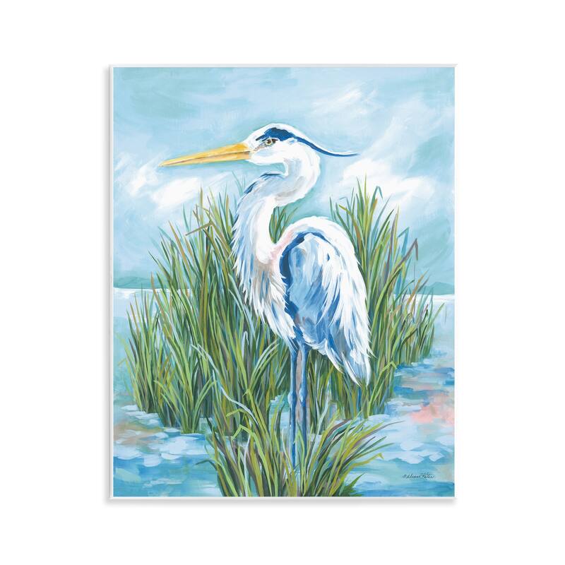 Stupell Coastal Heron Bird Wall Plaque Art Design By Diane Kater - 11 x 14