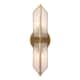 Option Vintage Brass / Clear Ribbed Glass