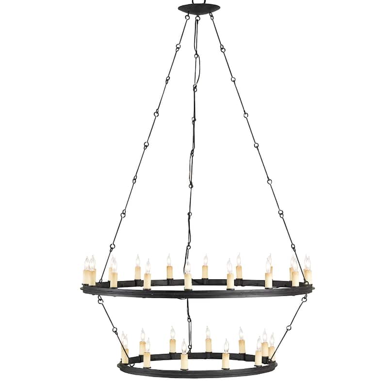Currey & Company Toulouse Chandelier - 53"h x 33"dia - 53"h x 33"dia - Blacksmith