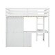 preview thumbnail 19 of 38, Full Size Loft Bed with Bulit-in L-Shaped Desk and Ladder, Wooden High Loft Bedframe with Storage Drawers and Shelves