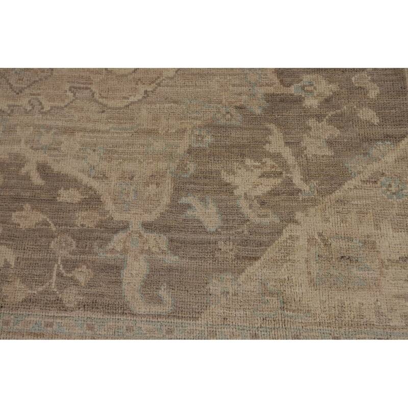 Oushak Turkish Area Rug Vegetable Dye Hand-Knotted Wool Carpet - 8'3"x 9'10"