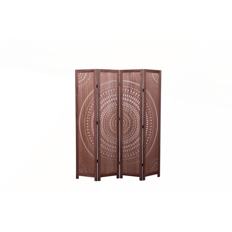 Stylish 4-Panel Solid Wood Folding Room Divider for Privacy and Decor in Any Living Space