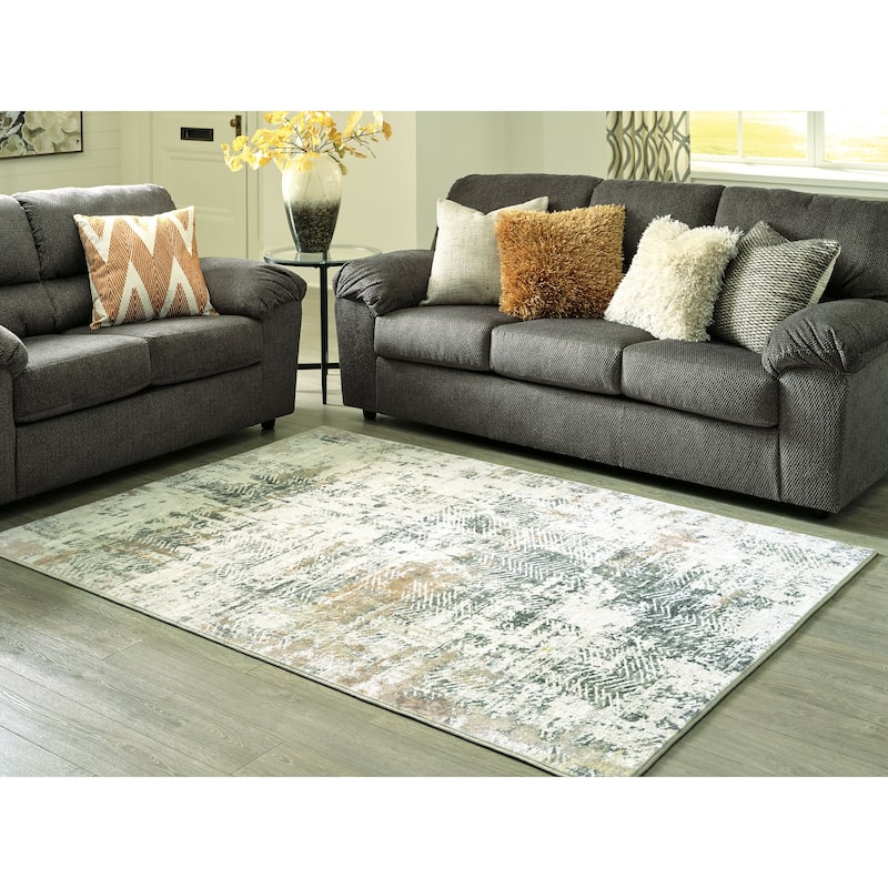 Signature Design by Ashley Redlings White Rug - 5'W x 7"D