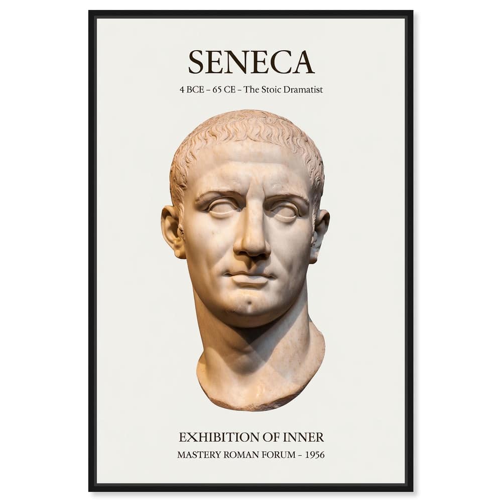 Bust of Seneca Canvas by Art Remedy