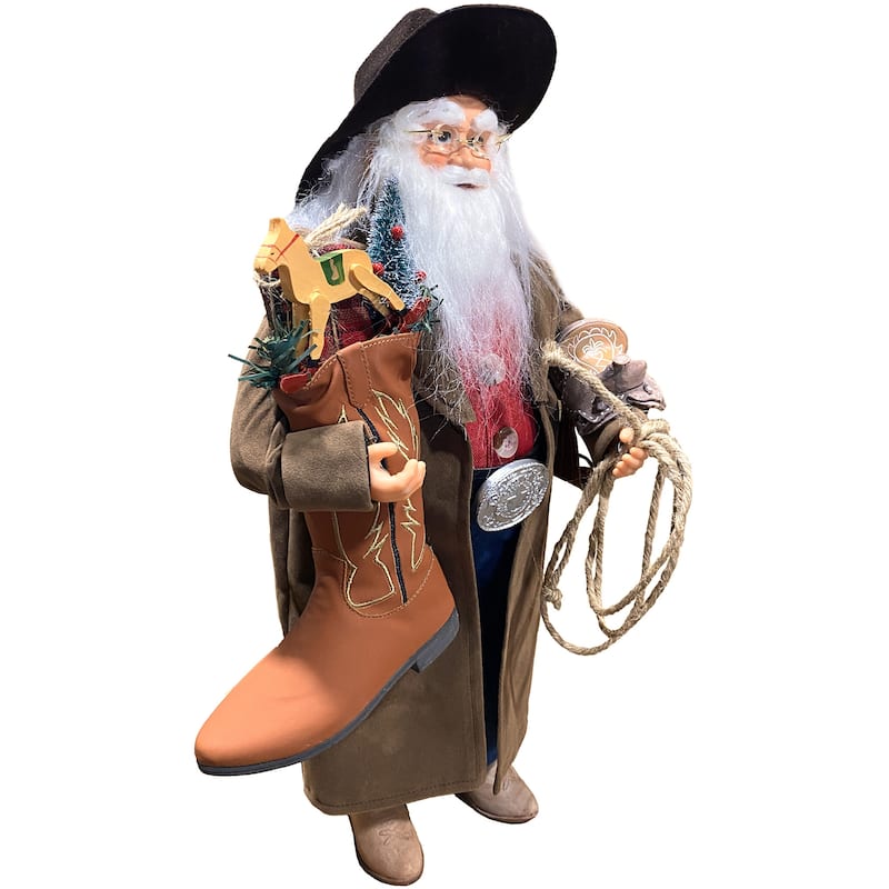 20 inch Cowboy with Leather Boot - brown