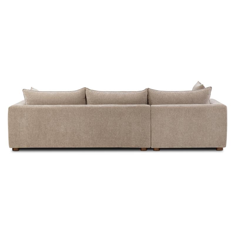 Poly & Bark Milo Sectional with Storage in Taupe Brown