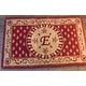 preview thumbnail 4 of 3, Safavieh Monogrammed 'M' Beige/ Red Natural Coir Welcome Mat (3' x 6') 2'6" x 4' - Rust/Multi - Rectangle