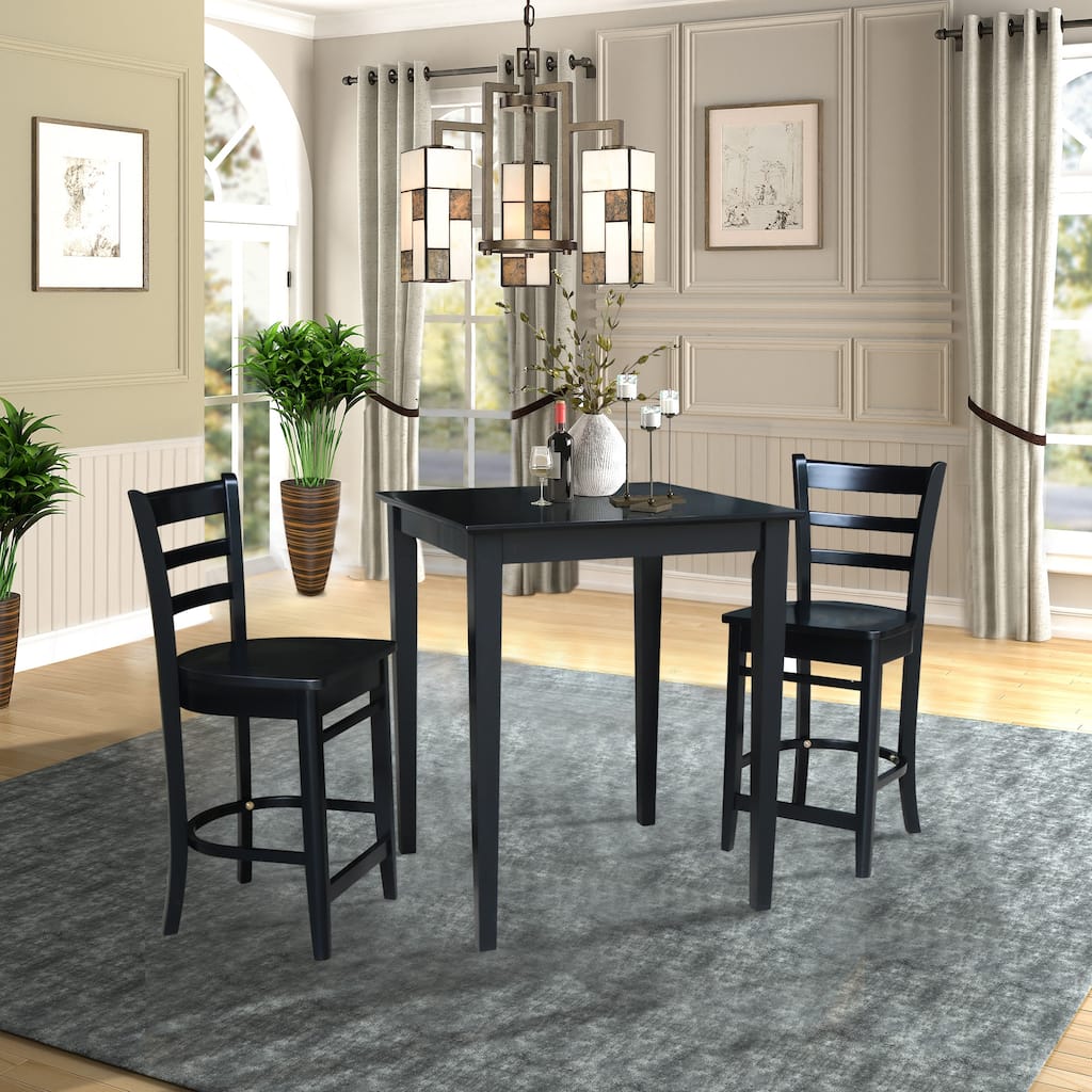 30" x 30" Gathering Height Table with 2 Stools - 3 Piece Set