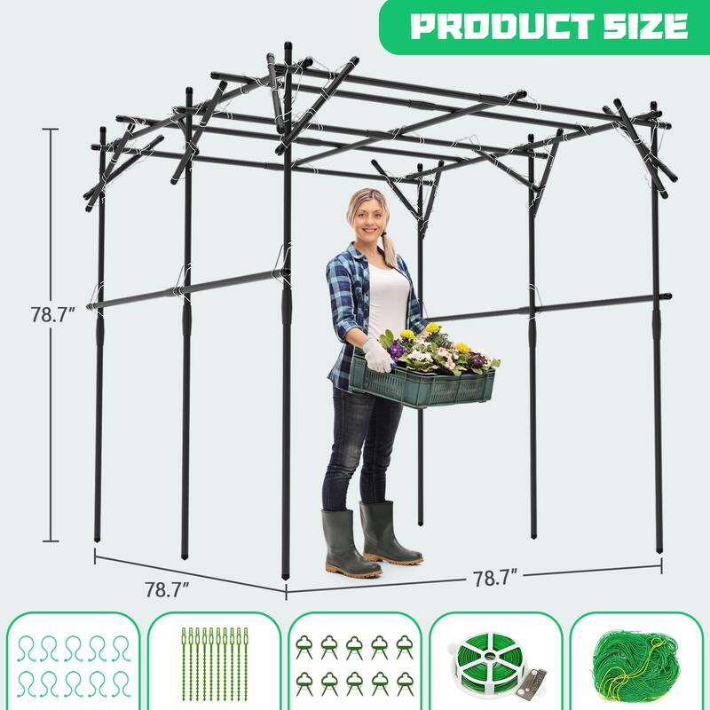 DoCred Garden Trellis for Climbing Plants, Outdoor Metal Trellis