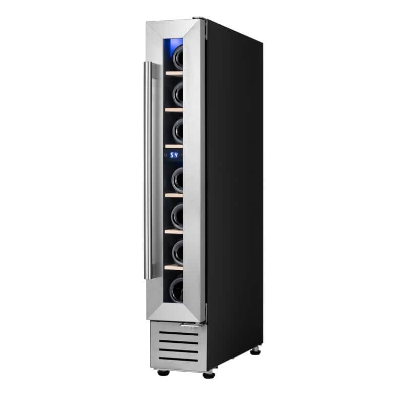 Yeego 6" 7-Bottle Built-in/ Freestanding Wine Cooler Refrigerator with Adjustable Rack