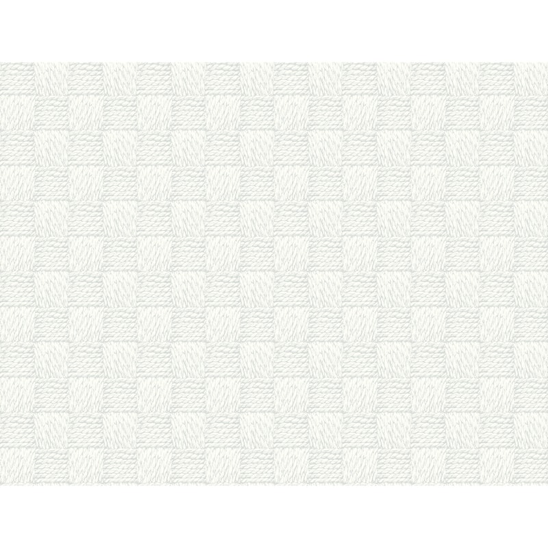 A-Street Prints Calabash Light Grey Rope Basketweave Wallpaper