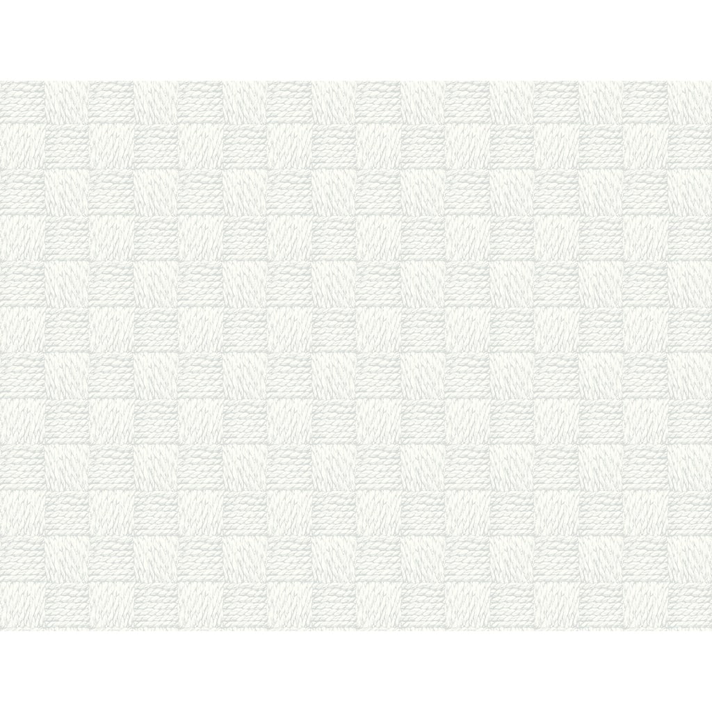 A-Street Prints Calabash Light Grey Rope Basketweave Wallpaper